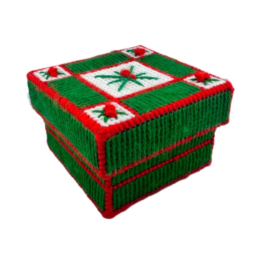 Vintage Handmade Christmas Coaster Set